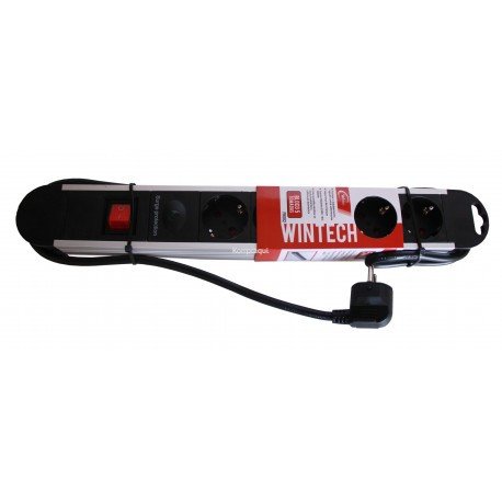 WINTECH BLOCO DE TOMADAS 5WAY. 1.5 MT C/I SPD ALUMÍNIO