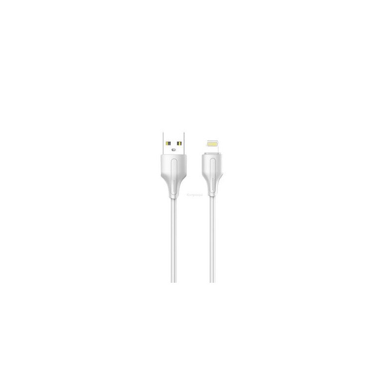 LDNIO CABO USB PARA LIGHTING/IPHONE 1M BRANCO/CINZA